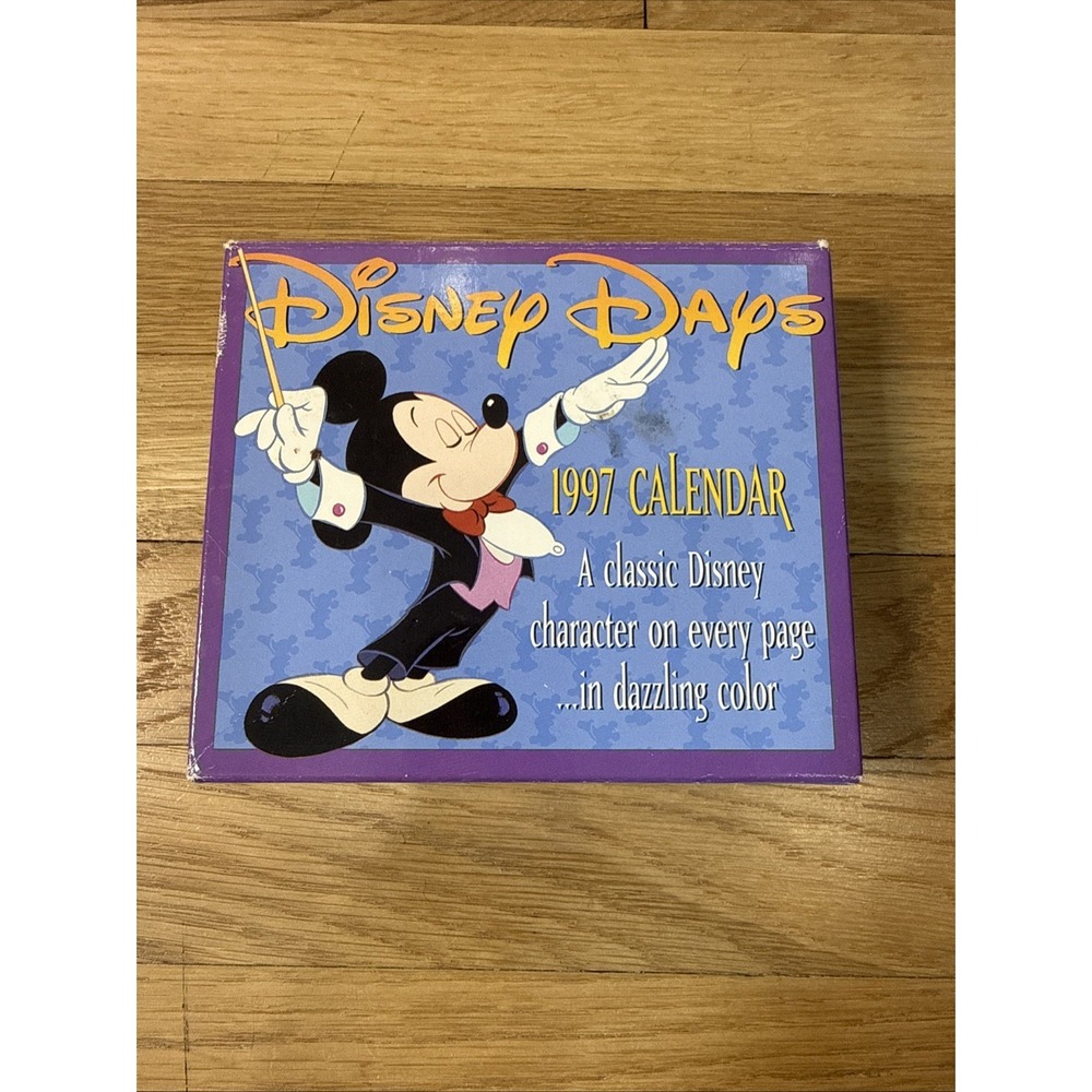 Vintage Y2K Calendar 1997 Disney Days (1997) Paperback) NEW - Open Box